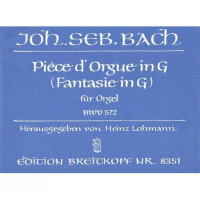 BACH JOHANN SEBASTIAN - PIECE D'ORGUE IN G BWV 572 - ORGAN