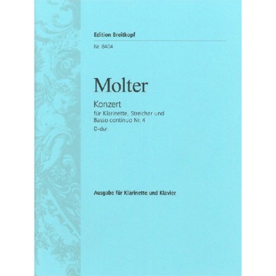 MOLTER JOHANN MELCHIOR - KLARINETTENKONZERT NR. 4 D-DUR - CLARINET, ORCHESTRA