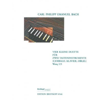  Bach Carl Philipp Emanuel - Vier Kleine Duette Wotq 115 - 2 Piano