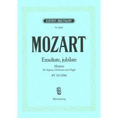  Mozart Wolfgang Amadeus - Exsultate, Jubilate Kv 165 - Piano