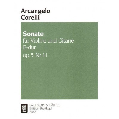 EDITION BREITKOPF CORELLI ARCANGELO - SONATE E-DUR OP. 5/11 - VIOLIN, GUITAR