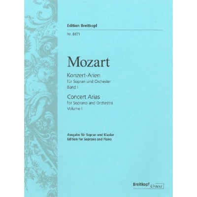  Mozart W.a. - Integrale Des Airs De Concert, Soprano, Piano Vol.1