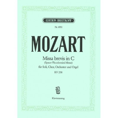 MOZART WOLFGANG AMADEUS - MISSA IN C KV 258 (SPAUR) - PIANO