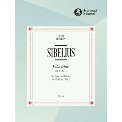  Sibelius J. - Valse Triste Aus Op. 44 - Alto, Piano