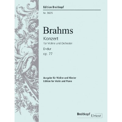  Brahms J. - Concerto Pour Violon En Re Majeur Op 77 - Violon, Piano