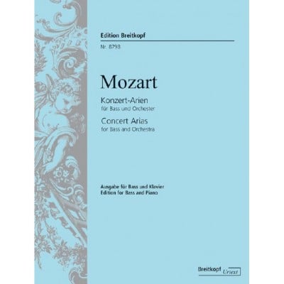 EDITION BREITKOPF MOZART - COMPLETE CONCERT ARIAS FOR BASS - BASS ET PIANO