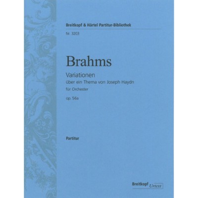 EDITION BREITKOPF Brahms - Variations On A Theme By Joseph Haydn In BB Major Op. 56a