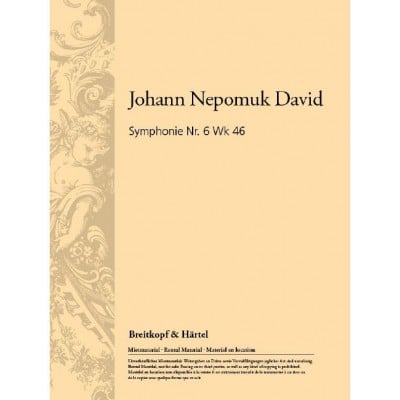 EDITION BREITKOPF DAVID JOHANN NEPOMUK - SYMPHONIE NR. 6 WK 46 - ORCHESTRA