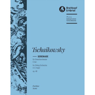 EDITION BREITKOPF TCHAIKOVSKY PIOTR ILYICH - SERENADE C-DUR OP. 48 - STRING ORCHESTRA