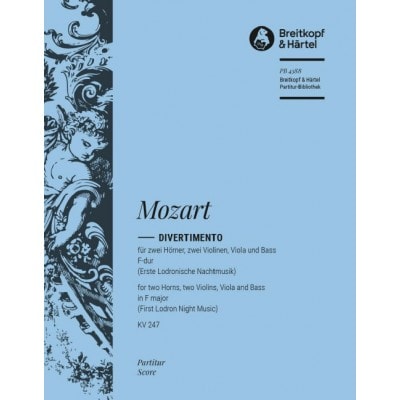 Mozart Wolfgang Amadeus - Divertimento F-dur Kv 247 - Orchestra