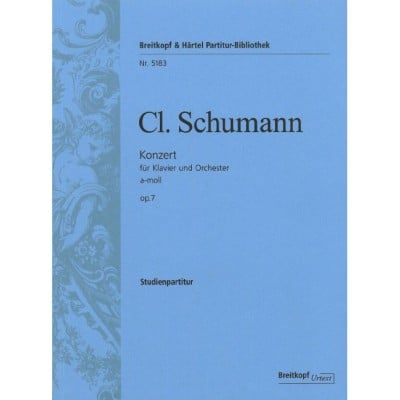  Schumann C. - Clara Schumann: Concerto Piano & Orch. Op. 7 - Conducteur Poche