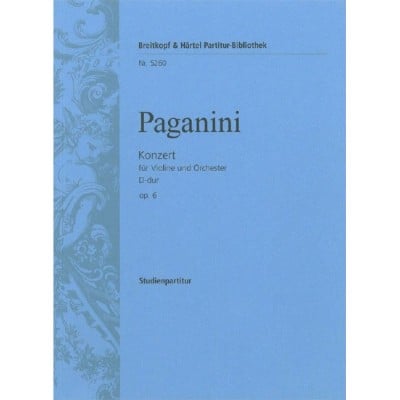 PAGANINI - VIOLINKONZERT NR. 1 D-DUR OP. 6 - VIOLON ET ORCHESTRE