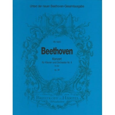 EDITION BREITKOPF BEETHOVEN LUDWIG VAN - KLAVIERKONZERT NR.4 G-DUR OP. 58 - PIANO, ORCHESTRA