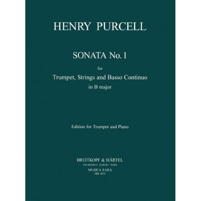EDITION BREITKOPF PURCELL - SONATE NR. 1 D-DUR - TROMPETTE, STRINGS ET BASSO CONTINUO