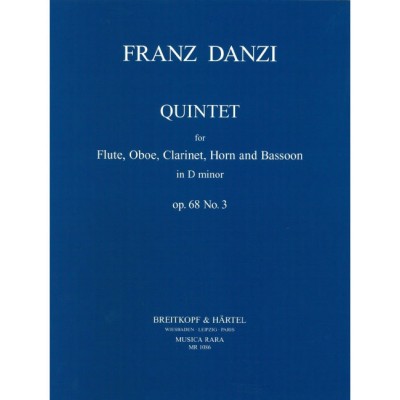 DANZI FRANZ - QUINTETT IN D OP. 68 NR. 3 - BLASER QUINTETT