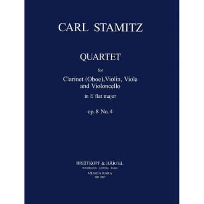 STAMITZ CARL - QUARTETT IN ES OP. 8/4 - CLARINET, VIOLIN, VIOLA, CELLO