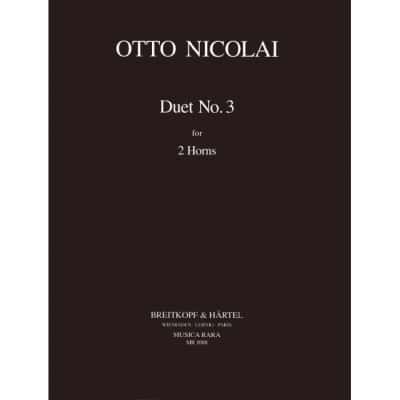 EDITION BREITKOPF NICOLAI OTTO - DUO NR. 3 - 2 HORN