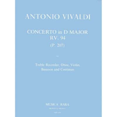  Vivaldi A. - Concerto En Re Majeur Rv 94 - Conducteur Et Parties