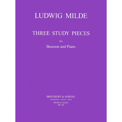  Milde Ludwig - Drei Studien - Bassoon, Piano