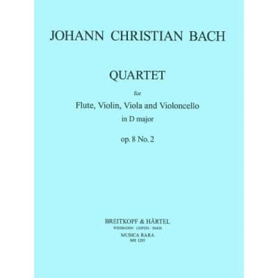  Bach Johann Christian - Quartett In D Op. 8 Nr. 2 - Flute, Violin, Viola, Cello