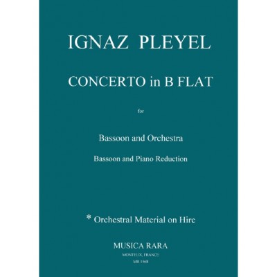  Pleyel I. - Concerto In B Ben 1096 - Basson, Piano