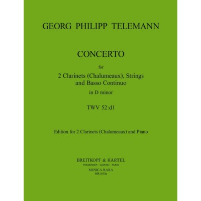 TELEMANN GEORG PHILIPP - CONCERTO IN D - 2 CLARINET, PIANO