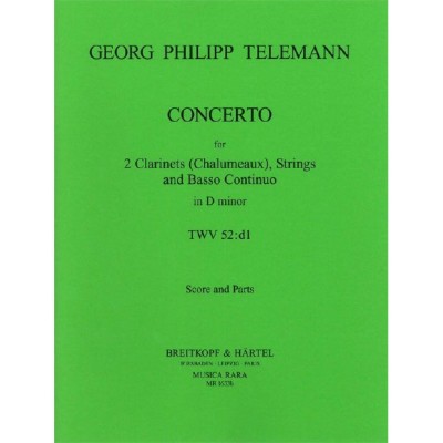 EDITION BREITKOPF Telemann - Concerto D-moll TWV 52:D1 TWV 52:D1