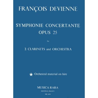 DEVIENNE FRANCOIS - SYMPHONIE CONCERTANTE OP. 25 - 2 CLARINET, ORCHESTRA