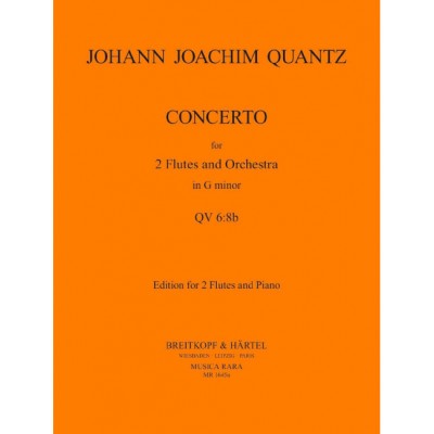  Quantz Johann Joachim - Flotenkonzert In G No. 1 - 2 Flute, Piano