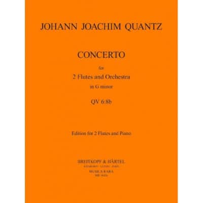 QUANTZ JOHANN JOACHIM - FLOTENKONZERT IN G NO. 1 - 2 FLUTE, PIANO