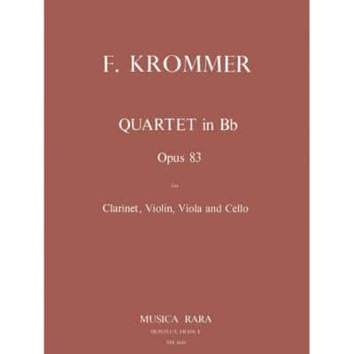  Krommer F. - Quartett In B Op. 83 - Clarinette, Violo, Alto, Violoncelle