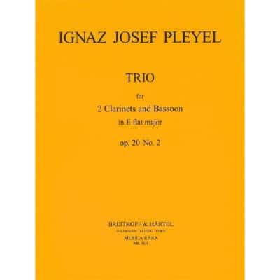 PLEYEL IGNAZ - TRIO IN ES OP. 20 NR.2 - 2 CLARINET, BASSOON