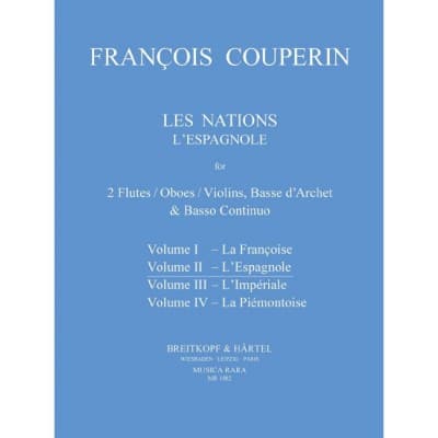 COUPERIN FRANCOIS - LES NATIONS II 'L'ESPAGNOLE' - 2 FLUTE, BASSO CONTINUO