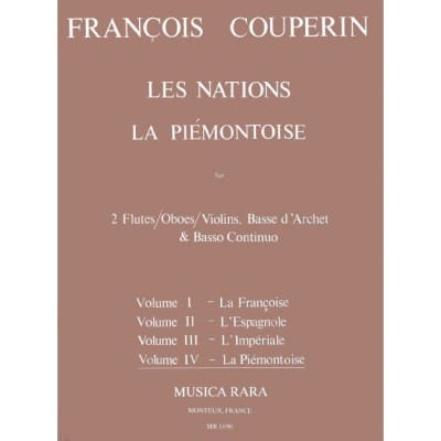  Couperin F. - Les Nations Iv'la Piemontoise' - 2 Flutes (ou Violons), Basse Continue