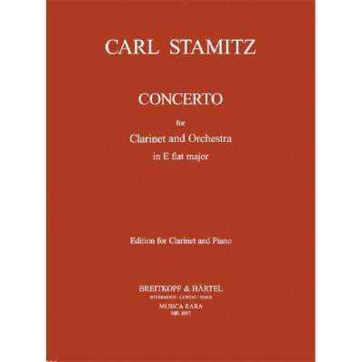  Stamitz Carl - Klarinettenkonzert In Es - Clarinet, Orchestra