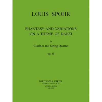  Spohr Louis - Fantasie Und Variationen Op.81 - Clarinet, 2 Violin, Viola, Cello