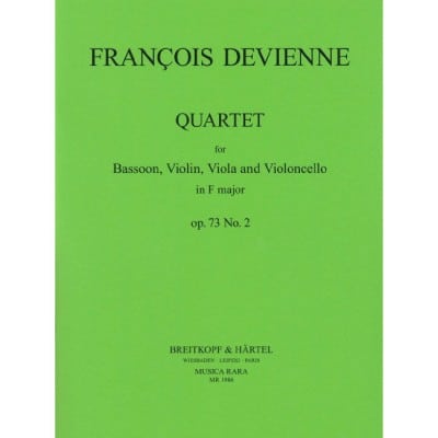 DEVIENNE FRANCOIS - QUARTETT IN F OP. 73 NR. 2 - BASSOON, VIOLIN, VIOLA, CELLO