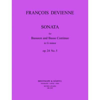 DEVIENNE - SONATE IN G-MOLL OP. 24 NR. 5 - BASSOON ET BASSO CONTINUO