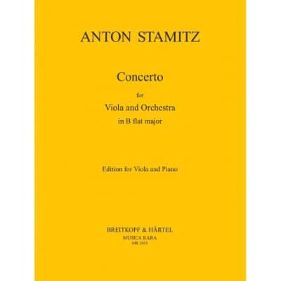 STAMITZ ANTON - KONZERT IN B-DUR - VIOLA, PIANO