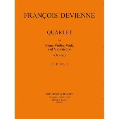 DEVIENNE FRANCOIS - QUARTETT G-DUR OP. 11/1 - FLUTE, VIOLIN, VIOLA, CELLO