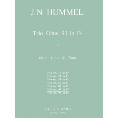 Hummel Johann Nepomuk - Klaviertrio Es-dur Op. 93 - Violin, Cello, Piano