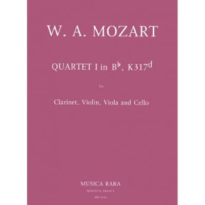  Mozart Wolfgang Amadeus - Quartett Nr. 1 B Nach Kv 317d - Clarinet, Violin, Viola, Cello