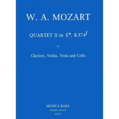  Mozart Wolfgang Amadeus - Quartett Nr. 2 Es Nach Kv 374f - Clarinet, Violin, Viola, Cello