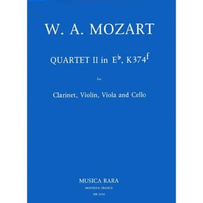 MOZART - QUARTETT NR. 2 IN ES NACH DER VIOLINSONATE KV 374F KV 374F