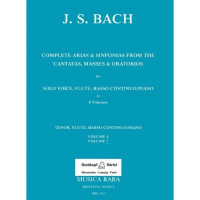 EDITION BREITKOPF BACH - COMPLETE ARIAS