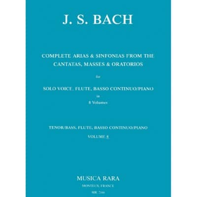  Bach Johann Sebastian - Samtliche Arien Bd.8 - Baritone, Flute, Basso Continuo
