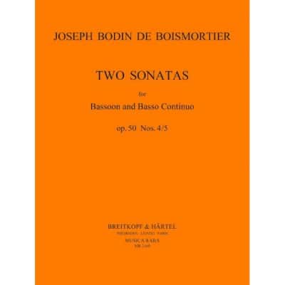  Boismortier Joseph Bodin De - Sonaten In D, C, Op. 50/4-5 - Bassoon, Basso Continuo