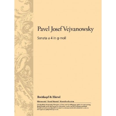 VEJVANOWSKY PAVEL JOSEPH - SONATA A 4 IN G - TRUMPET, PIANO