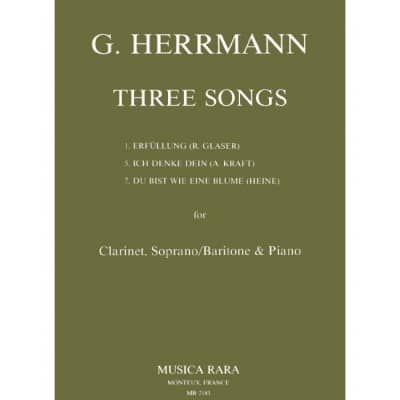  Herrmann Gottfried - Drei Deutsche Lieder - Soprano, Baritone, Clarinet, Piano