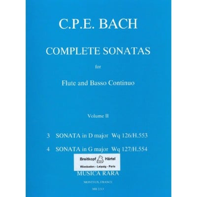  Bach Carl Philipp Emanuel - Sonaten, Band 2 Wq 126,127 - Flute, Basso Continuo